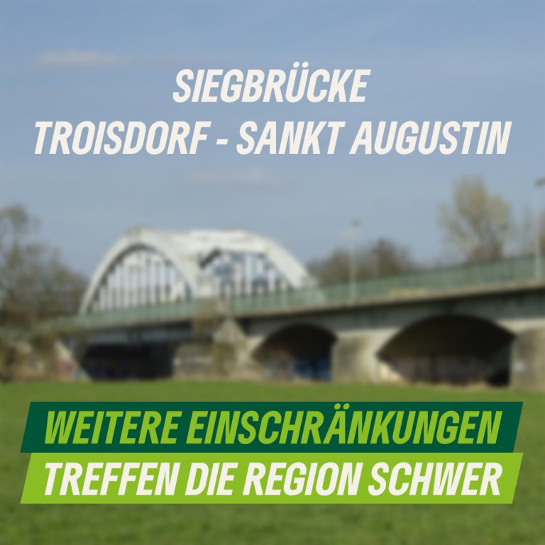 Siegbrücke Troisdorf – Sankt Augustin: Weitere Einschränkungen treffen die Region schwer